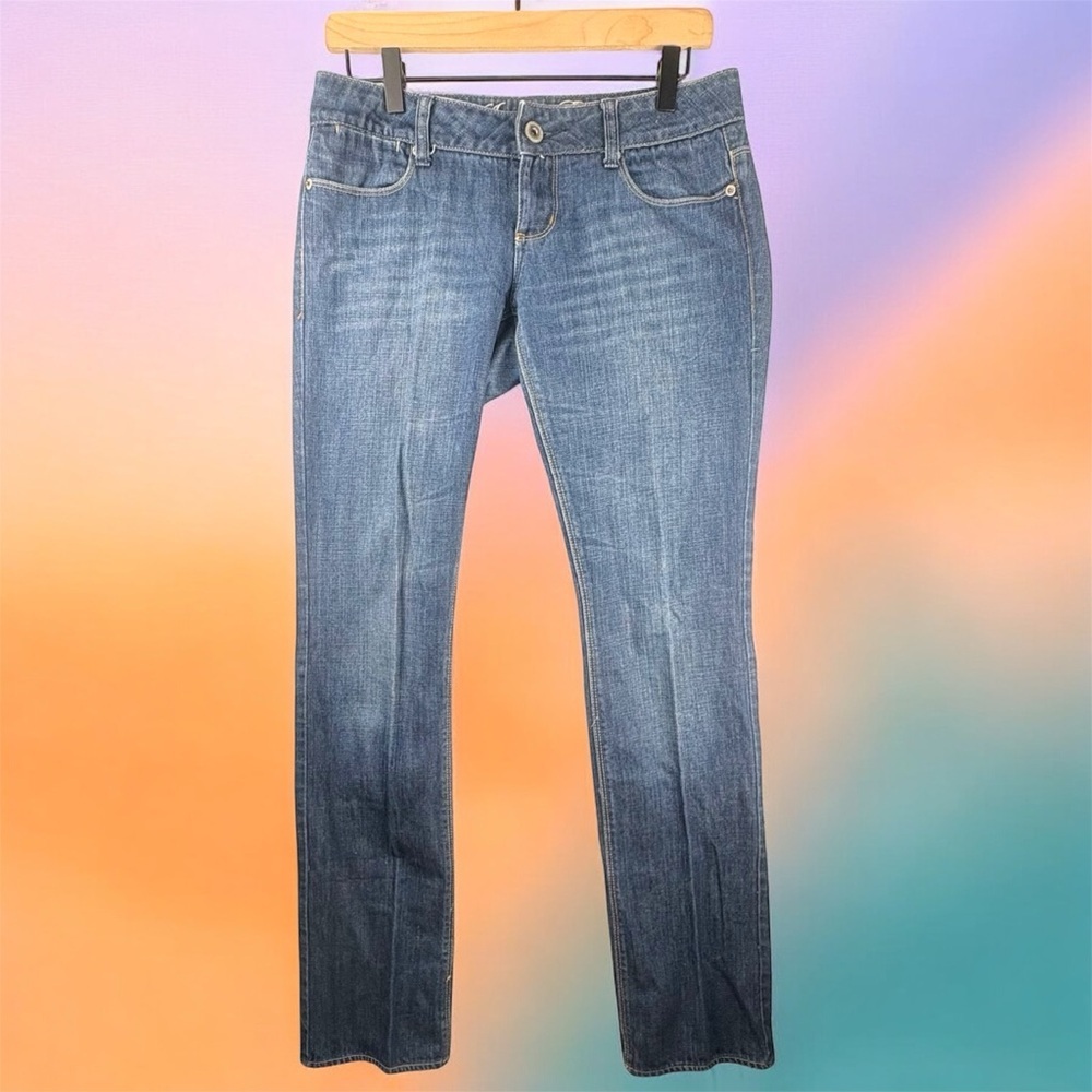VTG American Eagle Outfitters 77 Straight Low Rise Medium Wash Jeans 31” Y2K